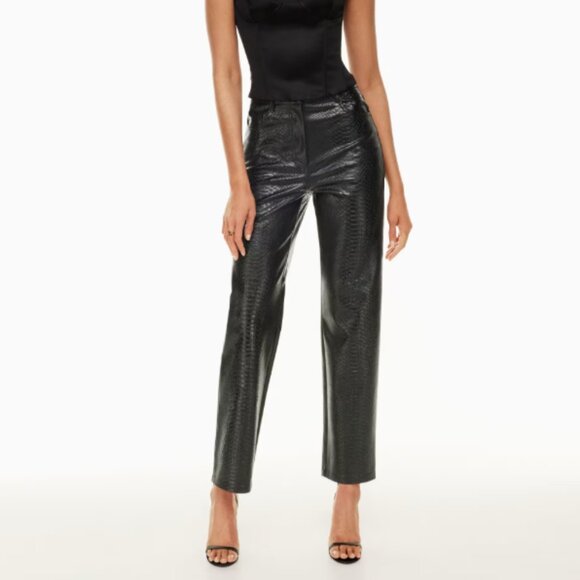 NWT WILFRED | Aritzia The Melina Pant Vegan Leather Python Snake Print | Sz. 6 - Picture 1 of 12